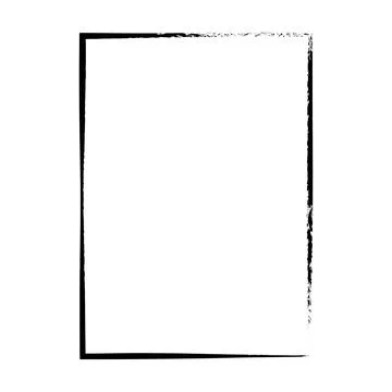 Frame border, grunge shape icon, vertical rectangle decorative doodle eleme.. Stock Illustration