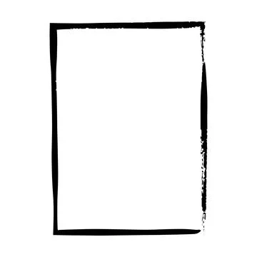 Frame border, grunge shape icon, vertical rectangle decorative doodle eleme.. 스톡 일러스트
