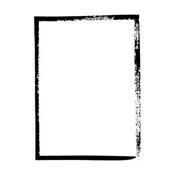 Frame border, grunge shape icon, vertical rectangle decorative doodle eleme.. イラスト素材
