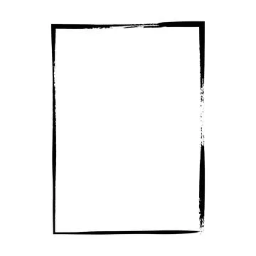Frame border, grunge shape icon, vertical rectangle decorative doodle eleme.. イラスト素材