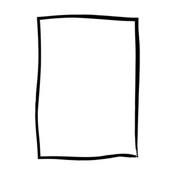 Frame border, grunge shape icon, vertical rectangle decorative doodle eleme.. Stock Illustration