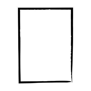 Frame border, grunge shape icon, vertical rectangle decorative doodle eleme.. 스톡 일러스트