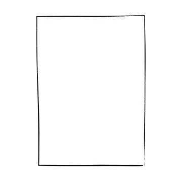 Frame border, grunge shape icon, vertical rectangle decorative doodle eleme.. Illustrazione stock