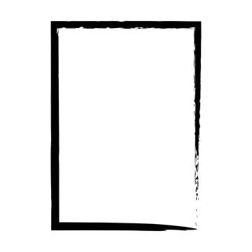 Frame border, grunge shape icon, vertical rectangle decorative doodle eleme.. Stock Illustration