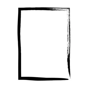 Frame border, grunge shape icon, vertical rectangle decorative doodle eleme.. イラスト素材