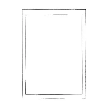 Frame border, grunge shape icon, vertical rectangle decorative doodle eleme.. Stock Illustration