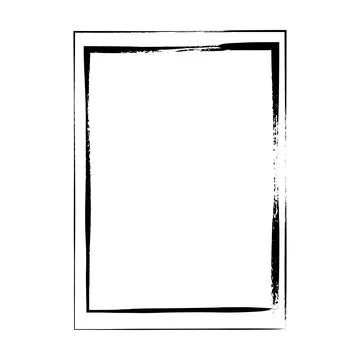 Frame border, grunge shape icon, vertical rectangle decorative doodle eleme.. Stock Illustration