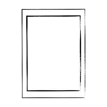 Frame border, grunge shape icon, vertical rectangle decorative doodle eleme.. イラスト素材