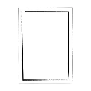 Frame border, grunge shape icon, vertical rectangle decorative doodle eleme.. Stock Illustration