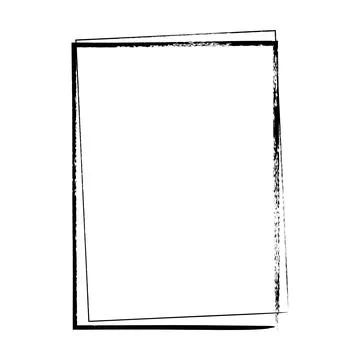 Frame border, grunge shape icon, vertical rectangle decorative doodle eleme.. 스톡 일러스트