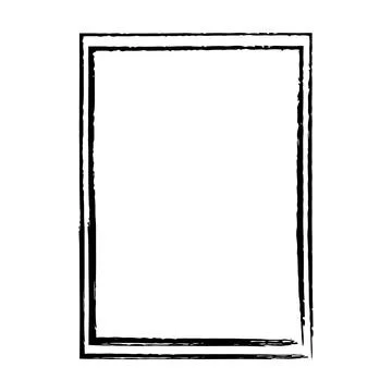 Frame border, grunge shape icon, vertical rectangle decorative doodle eleme.. イラスト素材