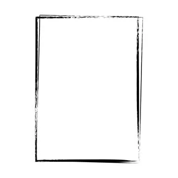 Frame border, grunge shape icon, vertical rectangle decorative doodle eleme.. 스톡 일러스트
