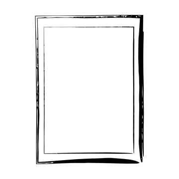 Frame border, grunge shape icon, vertical rectangle decorative doodle eleme.. イラスト素材