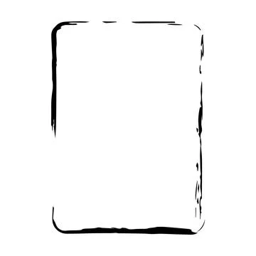 Frame border grunge shape icon, vertical, rectangle decorative doodle eleme.. イラスト素材