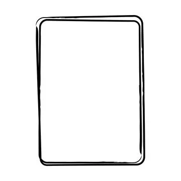 Frame border grunge shape icon, vertical, rectangle decorative doodle eleme.. Stock Illustration