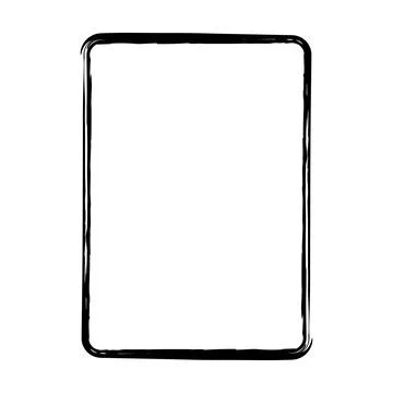 Frame border grunge shape icon, vertical, rectangle decorative doodle eleme.. イラスト素材