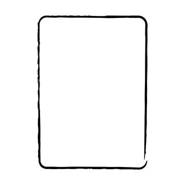 Frame border grunge shape icon, vertical, rectangle decorative doodle eleme.. Stock Illustration