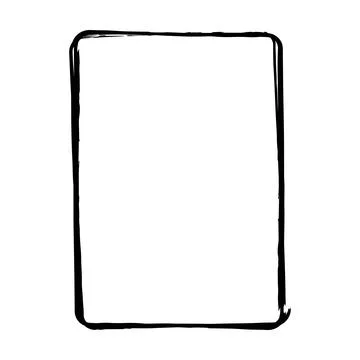 Frame border grunge shape icon, vertical, rectangle decorative doodle eleme.. Stock Illustration