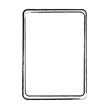 Frame border grunge shape icon, vertical, rectangle decorative doodle eleme.. イラスト素材