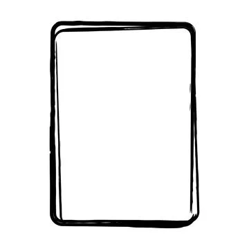 Frame border grunge shape icon, vertical, rectangle decorative doodle eleme.. Stock Illustration