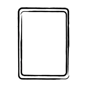 Frame border grunge shape icon, vertical, rectangle decorative doodle eleme.. Stock Illustration