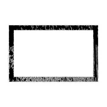 Frame border grunge shape icon, rectangle decorative doodle element for des.. Stock Illustration