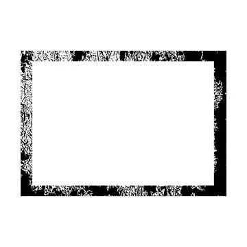 Frame border grunge shape icon, rectangle decorative doodle element for des.. イラスト素材