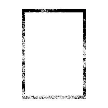 Frame border grunge shape icon, rectangle decorative doodle element for des.. Stock Illustration