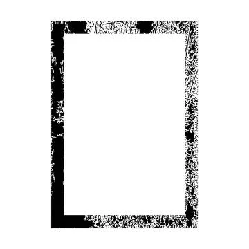 Frame border grunge shape icon, rectangle decorative doodle element for des.. イラスト素材