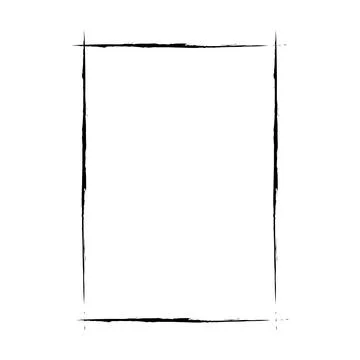 Frame border grunge shape iconfor decorative vintage doodle element for des.. Stock Illustration