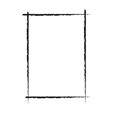 Frame border grunge shape iconfor decorative vintage doodle element for des.. Stock Illustration