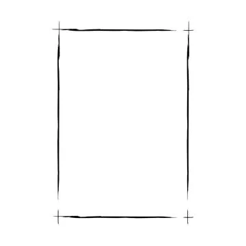 Frame border grunge shape iconfor decorative vintage doodle element for des.. Stock Illustration