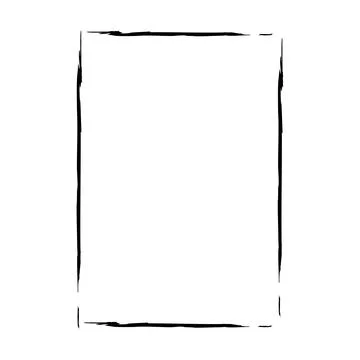 Frame border grunge shape iconfor decorative vintage doodle element for des.. Stock Illustration