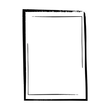 Frame border grunge texture, shape icon for decorative vintage doodle eleme.. Illustrazione stock