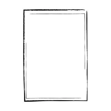 Frame border grunge texture, shape icon for decorative vintage doodle eleme.. Stock Illustration