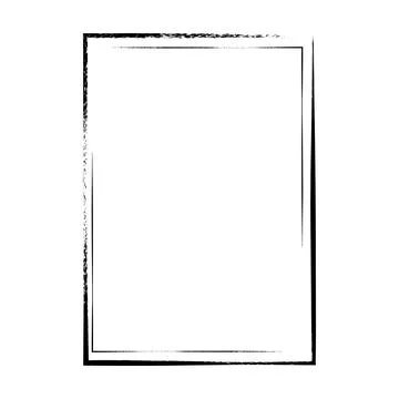 Frame border grunge texture, shape icon for decorative vintage doodle eleme.. Stock Illustration
