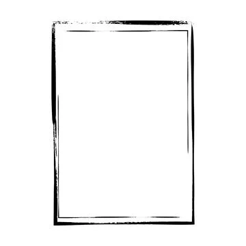 Frame border grunge texture, shape icon for decorative vintage doodle eleme.. Stock Illustration