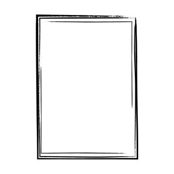 Frame border grunge texture, shape icon for decorative vintage doodle eleme.. Stock Illustration