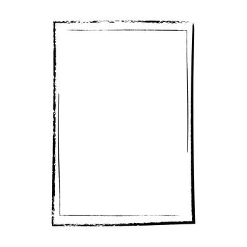 Frame border grunge texture, shape icon for decorative vintage doodle eleme.. Stock Illustration