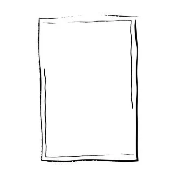 Frame border grunge texture, shape icon for decorative vintage doodle eleme.. Stock Illustration