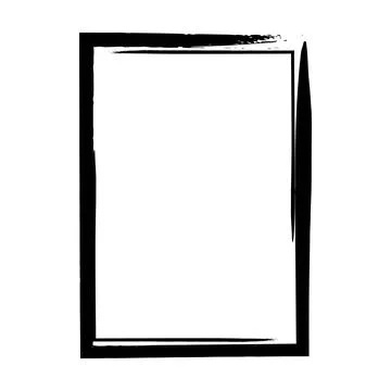 Frame border grunge texture, shape icon for decorative vintage doodle eleme.. Illustrazione stock