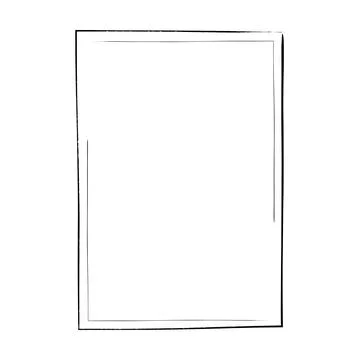 Frame border grunge texture, shape icon for decorative vintage doodle eleme.. Stock Illustration