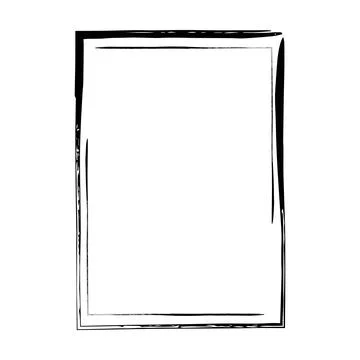 Frame border grunge texture, shape icon for decorative vintage doodle eleme.. Illustrazione stock