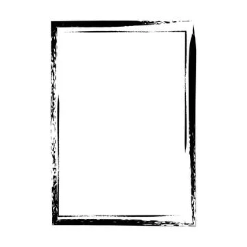 Frame border grunge texture, shape icon for decorative vintage doodle eleme.. Stock Illustration