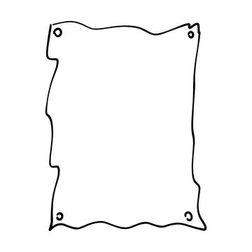 Frame border hand drawn rectangle shape icon for decorative vintage doodle .. イラスト素材