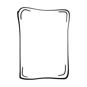 Frame border hand drawn rectangle shape icon for decorative vintage doodle .. イラスト素材