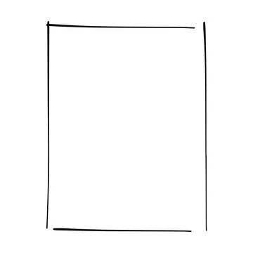 Frame border hand drawn rectangle shape icon for decorative vintage doodle .. イラスト素材