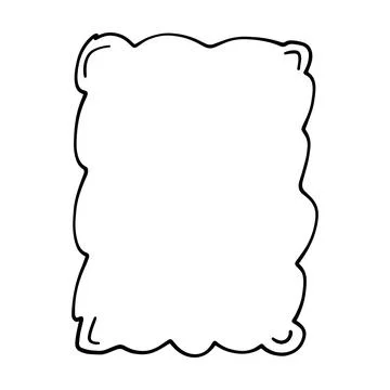 Frame border hand drawn rectangle shape icon for decorative vintage doodle .. イラスト素材