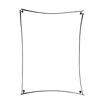 Frame border hand drawn rectangle shape icon for decorative vintage doodle .. Stock Illustration