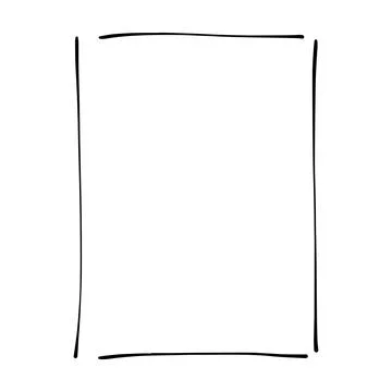 Frame border hand drawn rectangle shape icon for decorative vintage doodle .. イラスト素材